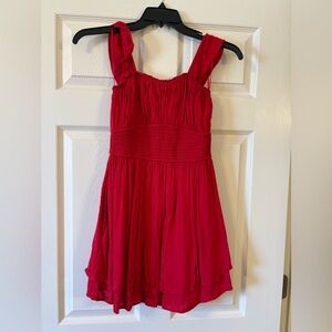 Hollister Red Mini Dress with Built-In Shorts